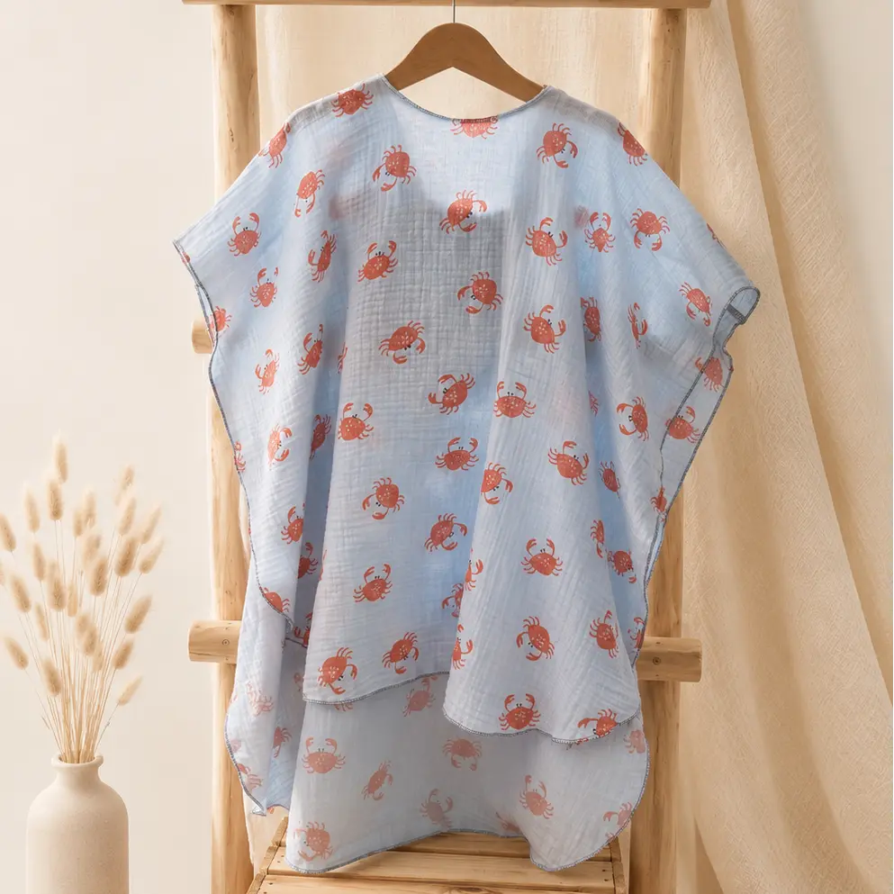 Badeponcho für Kinder mit Krebsmotiv