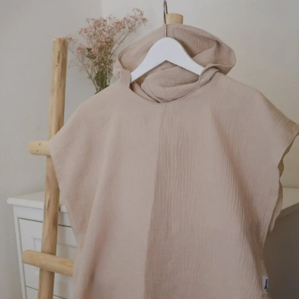 Badeponcho Musselin in beige Böhnens Böhnens