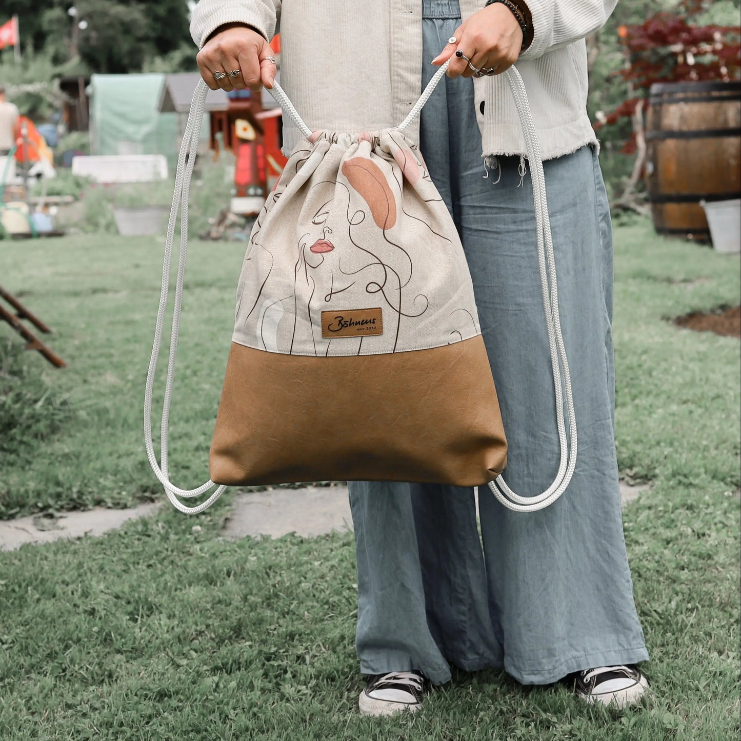 Sportbag One Line Art, handgemachter Sportbag