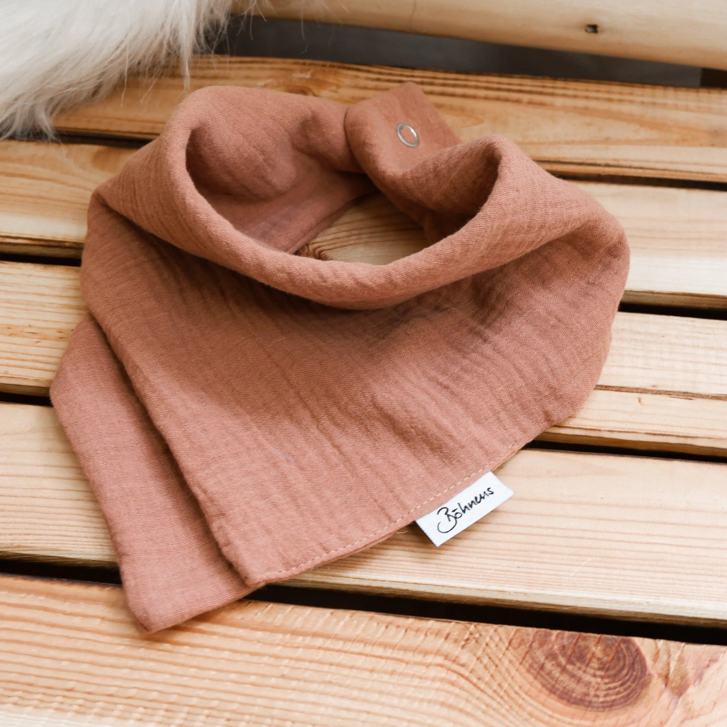 Halstuch in peach mit Druckknöpfen Böhnens Böhnens