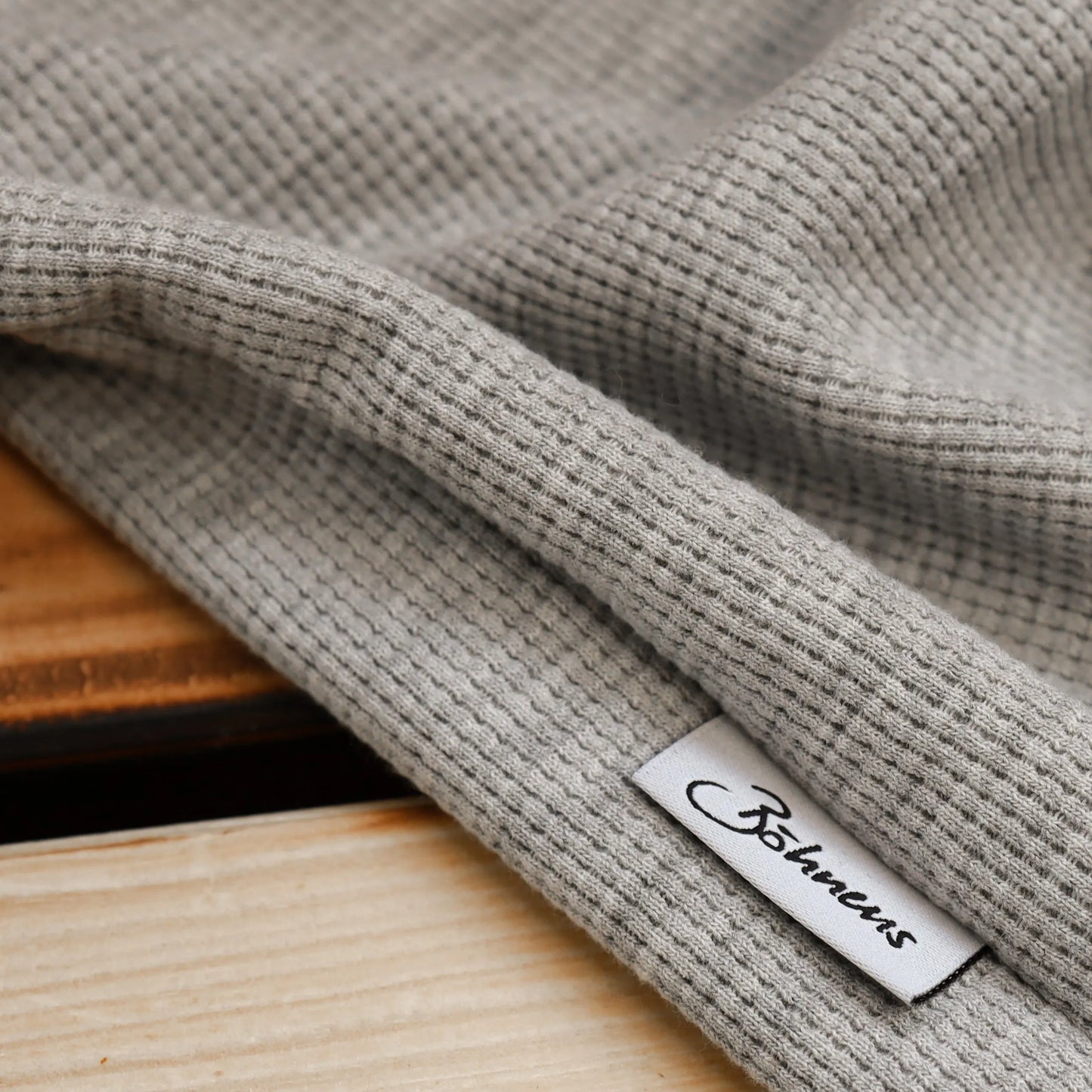 T-Shirt Waffle Knit grau | Böhnens