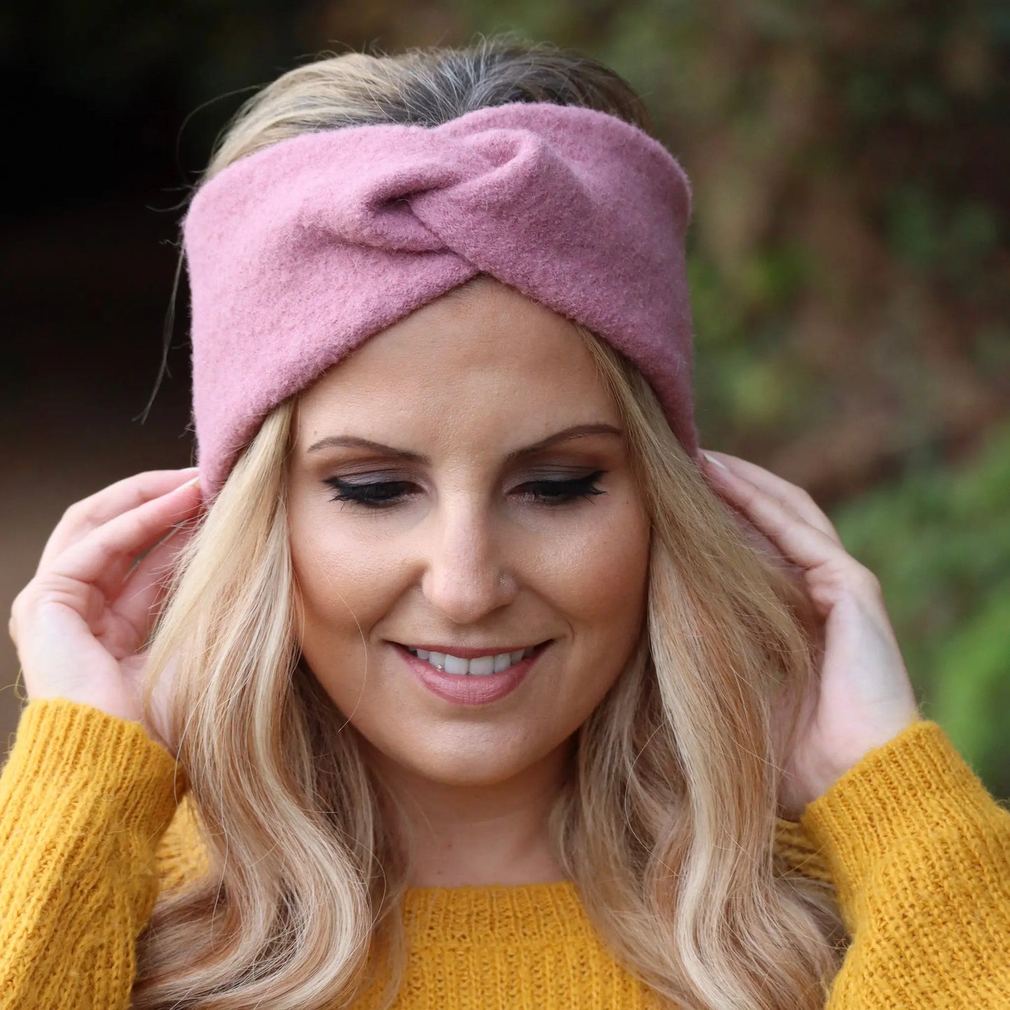 Stirnbänder aus Wollwalk "rosa" Böhnens