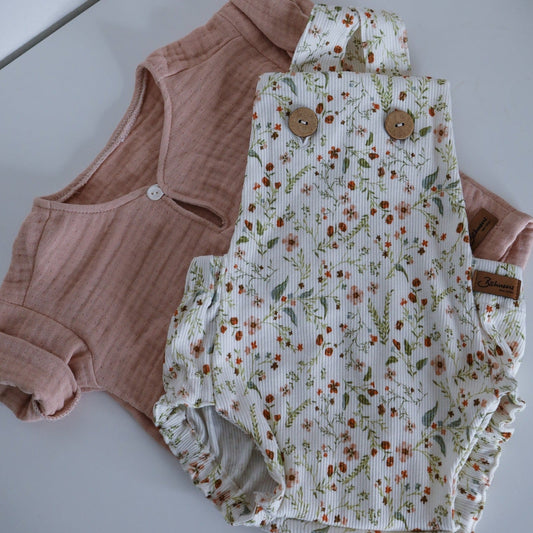 Sommerromper aus Rib Jersey „Millefleurs“