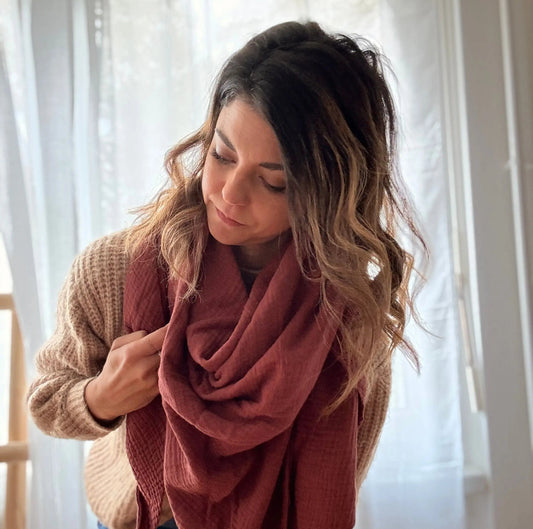 Musselinschal Erwachsene "beere" 240x100cm Böhnens Böhnens