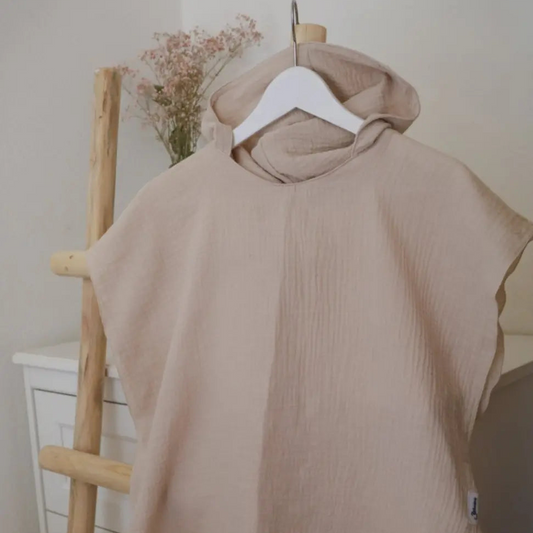 Badeponcho Musselin in beige Böhnens Böhnens