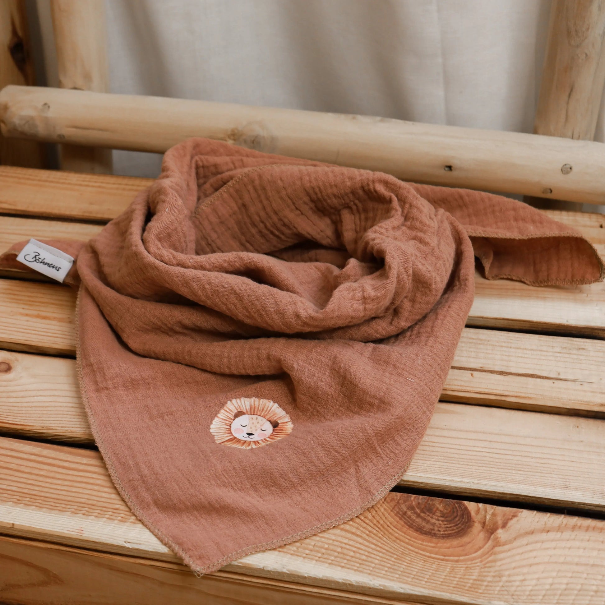 Halstuch in peach mit Löwe Böhnens Böhnens