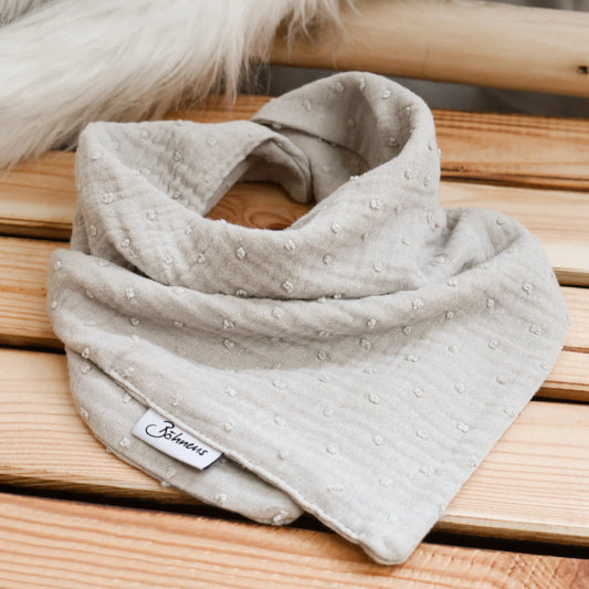 Halstuch in hellgrau mit Druckknöpfen Böhnens Böhnens