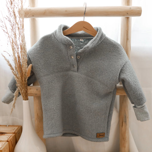 Troyer aus Wollwalk in mint